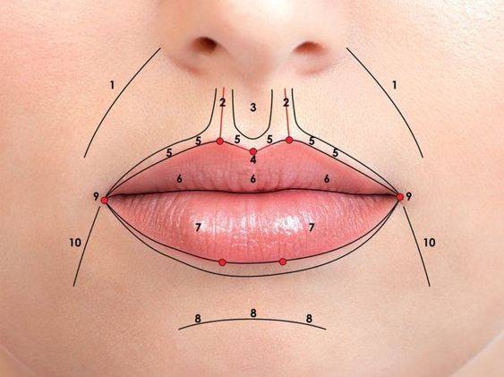 lip filler injection points