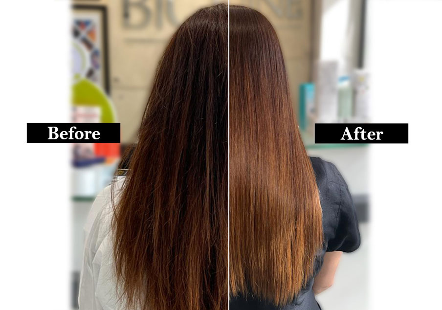 hair botox treatment at home before and after 