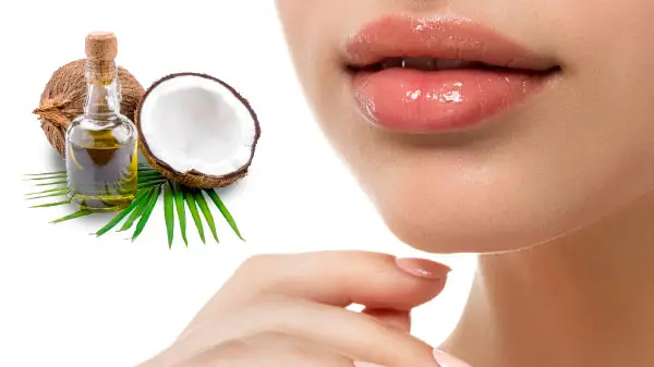 Apply coconut oil on lips to help plump lips every day