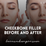 Cheekbone filler before and after