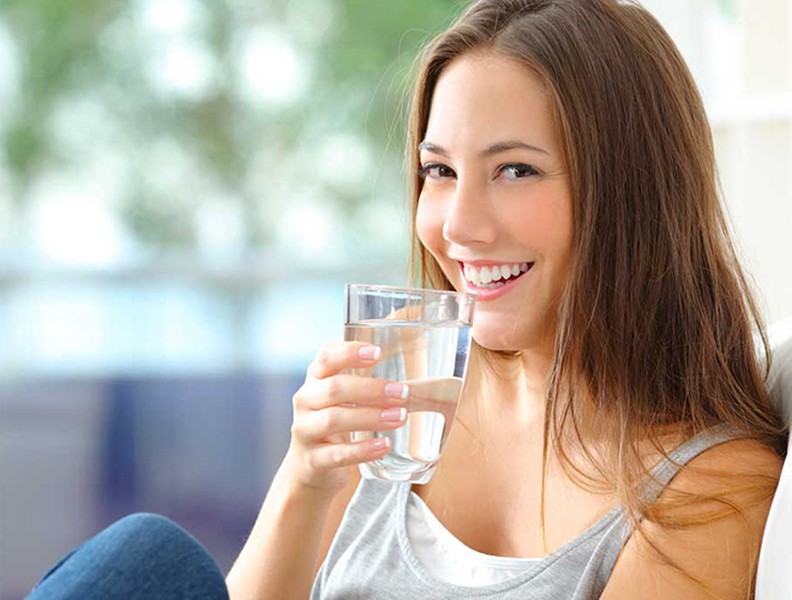 Drink plenty of water to keep your body hydrated and help prevent chapped lips.