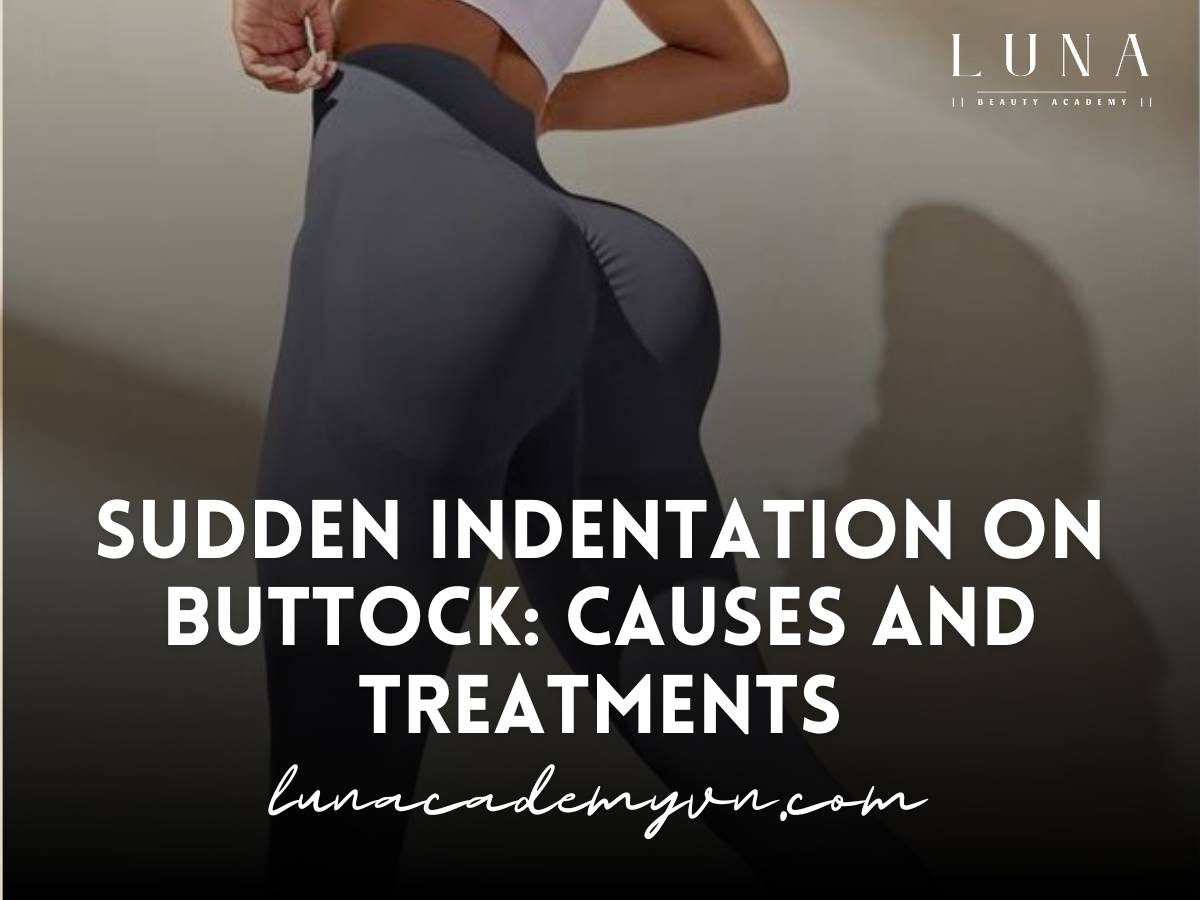 sudden indentation on buttock